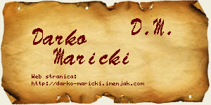 Darko Maricki vizit kartica